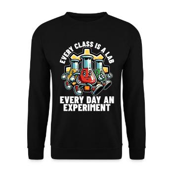 STEM Teacher Every Class Is A Lab Science Teacher - Unisex Sweatshirt - black - Front - Alina (178cm) & Michal (187cm)