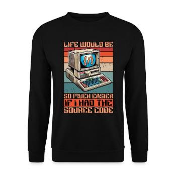 Coder Life Would Be So Much Easier Web Developer - Unisex Pullover - Schwarz - Vorne - Alina (178cm) & Michal (187cm)