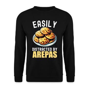 Arepas vénézuélienne - Sweat-shirt Unisexe - noir - Devant - Alina (178cm) & Michal (187cm)