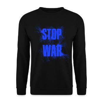 STOP WAR – NO WAR - PEACE - Unisex Sweatshirt - black - Front - Alina (178cm) & Michal (187cm)