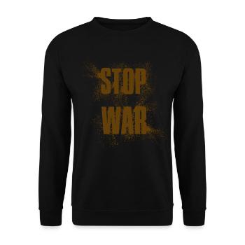 STOP WAR – NO WAR - PEACE - Unisex Sweatshirt - black - Front - Alina (178cm) & Michal (187cm)
