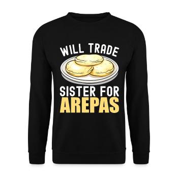 Arepas vénézuélienne - Sweat-shirt Unisexe - noir - Devant - Alina (178cm) & Michal (187cm)