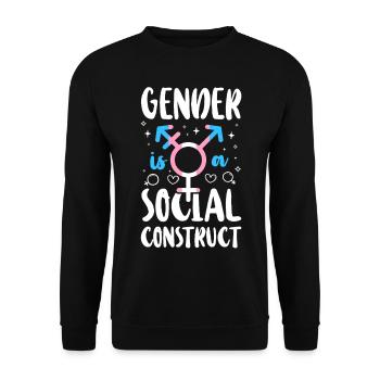 Fierté LGBT transgenre - Sweat-shirt Unisexe - noir - Devant - Alina (178cm) & Michal (187cm)