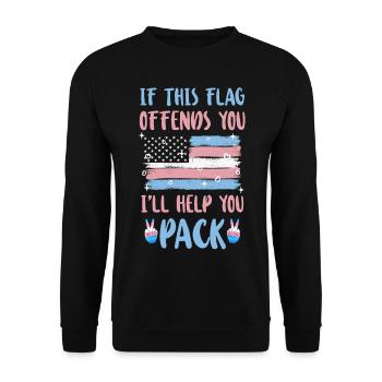 Fierté LGBT transgenre - Sweat-shirt Unisexe - noir - Devant - Alina (178cm) & Michal (187cm)