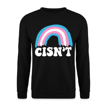 Transgender Trans LGBT Pride - Unisex Pullover - Schwarz - Vorne - Alina (178cm) & Michal (187cm)