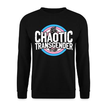 Transgender Trans LGBT Pride - Unisex Pullover - Schwarz - Vorne - Alina (178cm) & Michal (187cm)