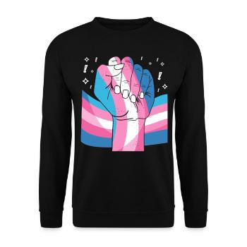 Transgender Trans LGBT Pride - Unisex Sweatshirt - black - Front - Alina (178cm) & Michal (187cm)