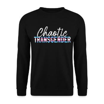 Transgender Trans LGBT Pride - Unisex Pullover - Schwarz - Vorne - Alina (178cm) & Michal (187cm)