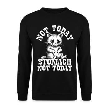 Stomach Pain Survivor Stomach Pain - Unisex Sweatshirt - black - Front - Alina (178cm) & Michal (187cm)
