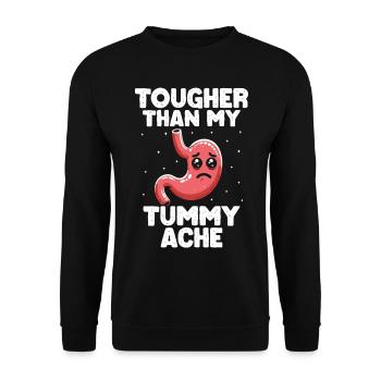 Stomach Pain Survivor Stomach Pain - Unisex Sweatshirt - black - Front - Alina (178cm) & Michal (187cm)