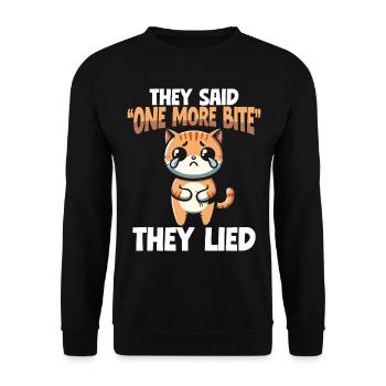 Stomach Pain Survivor Stomach Pain - Unisex Sweatshirt - black - Front - Alina (178cm) & Michal (187cm)