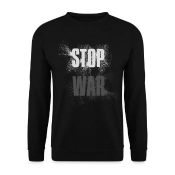 STOP WAR – NO WAR - PEACE - Unisex Sweatshirt - black - Front - Alina (178cm) & Michal (187cm)