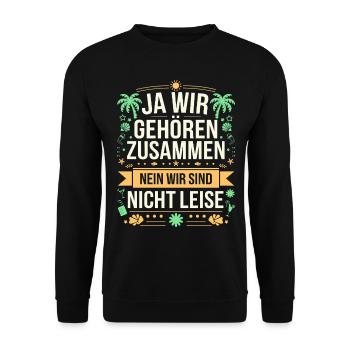 Familienurlaub Urlaub Strand Sommerurlaub Familie - Unisex Pullover - Schwarz - Vorne - Alina (178cm) & Michal (187cm)