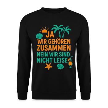Familienurlaub Urlaub Strand Sommerurlaub Familie - Unisex Pullover - Schwarz - Vorne - Alina (178cm) & Michal (187cm)