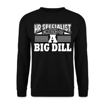 HR Specialist A Big Dill - Unisex Sweatshirt - black - Front - Alina (178cm) & Michal (187cm)