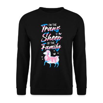 Transgender Trans LGBT Pride - Unisex Pullover - Schwarz - Vorne - Alina (178cm) & Michal (187cm)