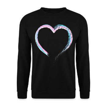 Transgender Trans LGBT Pride - Unisex Pullover - Schwarz - Vorne - Alina (178cm) & Michal (187cm)