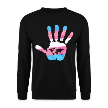 Fierté LGBT transgenre - Sweat-shirt Unisexe - noir - Devant - Alina (178cm) & Michal (187cm)