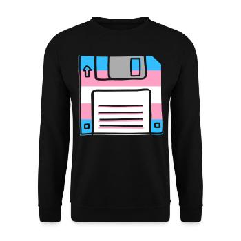 Transgender Trans LGBT Pride - Unisex Pullover - Schwarz - Vorne - Alina (178cm) & Michal (187cm)