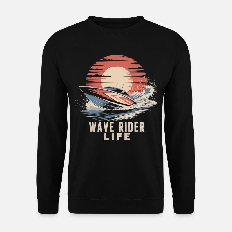 Wave Rider Life - Unisex Sweatshirt - black