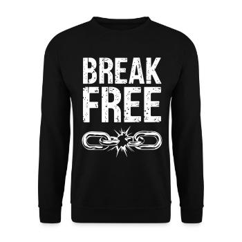 Breaking Chains - Chemise Break Free - Sweat-shirt Unisexe - noir - Devant - Alina (178cm) & Michal (187cm)