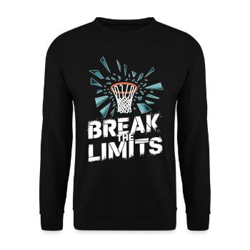 Basketball Power - Break the Limits Shirt - Unisex Pullover - Schwarz - Vorne - Alina (178cm) & Michal (187cm)