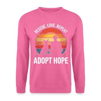 Dog Adoption Sunset - Unisex Sweatshirt - pink - Front