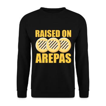 Venezuelan Arepas - Unisex Sweatshirt - black - Front - Alina (178cm) & Michal (187cm)