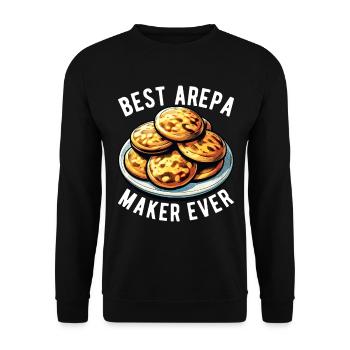 Venezolanische Arepas - Unisex Pullover - Schwarz - Vorne - Alina (178cm) & Michal (187cm)