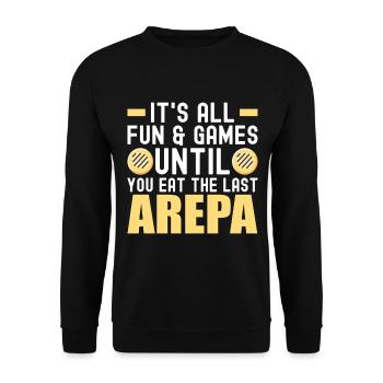 Arepas vénézuélienne - Sweat-shirt Unisexe - noir - Devant - Alina (178cm) & Michal (187cm)