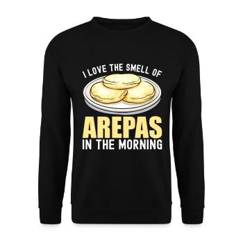 Venezolanische Arepas - Unisex Pullover - Schwarz - Vorne - Alina (178cm) & Michal (187cm)