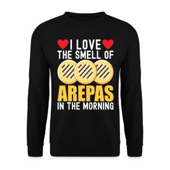 Venezolanische Arepas - Unisex Pullover - Schwarz - Vorne - Alina (178cm) & Michal (187cm)