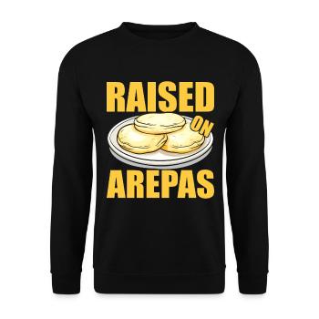 Venezolanische Arepas - Unisex Pullover - Schwarz - Vorne - Alina (178cm) & Michal (187cm)