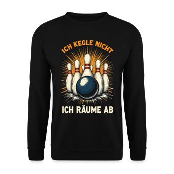 Kegeln Spruch Kegler Kegelclub Kegelverein - Unisex Pullover - Schwarz - Vorne - Alina (178cm) & Michal (187cm)