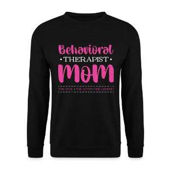 Behavioral Therapist Mom The Idol Behavioral Tech - Unisex Sweatshirt - black - Front - Alina (178cm) & Michal (187cm)