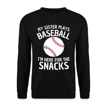 Drôle de sœur de baseball disant - Sweat-shirt Unisexe - noir - Devant - Alina (178cm) & Michal (187cm)