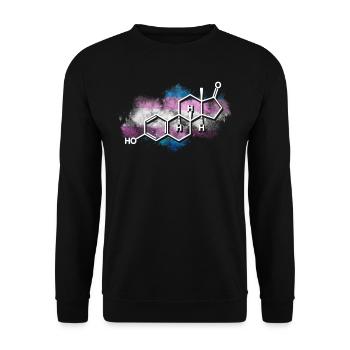 Transgender Trans LGBT Pride - Unisex Pullover - Schwarz - Vorne - Alina (178cm) & Michal (187cm)