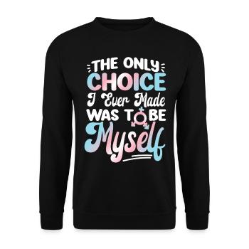 Transgender Trans LGBT Pride - Unisex Pullover - Schwarz - Vorne - Alina (178cm) & Michal (187cm)