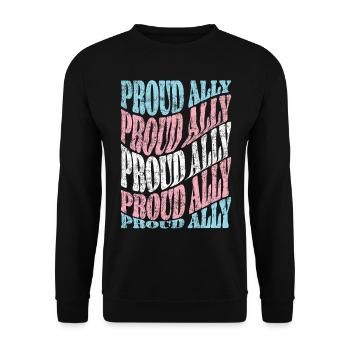 Transgender Trans LGBT Pride - Unisex Pullover - Schwarz - Vorne - Alina (178cm) & Michal (187cm)