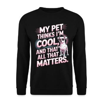 L’amour du chien avec style - Sweat-shirt Unisexe - noir - Devant - Alina (178cm) & Michal (187cm)