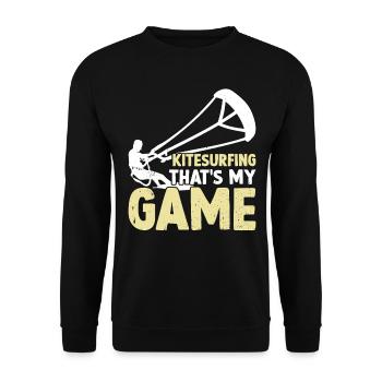Le kitesurf c’est mon jeu - Kiteboarding - Sweat-shirt Unisexe - noir - Devant - Alina (178cm) & Michal (187cm)