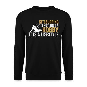Le kitesurf n’est pas seulement un passe-temps, c’est un mode de vie - Sweat-shirt Unisexe - noir - Devant - Alina (178cm) & Michal (187cm)