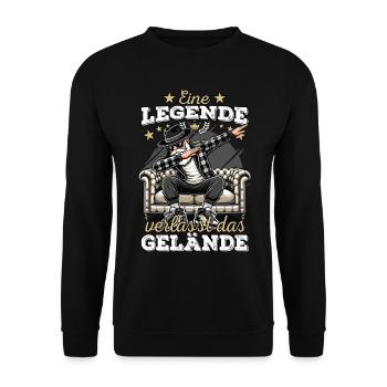 Rentner Rente Ruhestand Legende Renteneintritt - Unisex Pullover - Schwarz - Vorne - Alina (178cm) & Michal (187cm)