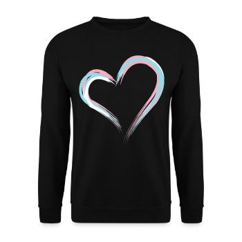 Transgender Trans LGBT Pride - Unisex Sweatshirt - black - Front - Alina (178cm) & Michal (187cm)