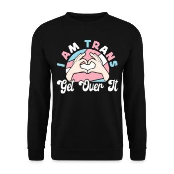 Transgender Trans LGBT Pride - Unisex Pullover - Schwarz - Vorne - Alina (178cm) & Michal (187cm)