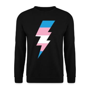 Transgender Trans LGBT Pride - Unisex Pullover - Schwarz - Vorne - Alina (178cm) & Michal (187cm)