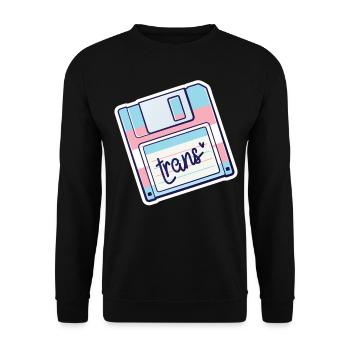 Transgender Trans LGBT Pride - Unisex Pullover - Schwarz - Vorne - Alina (178cm) & Michal (187cm)