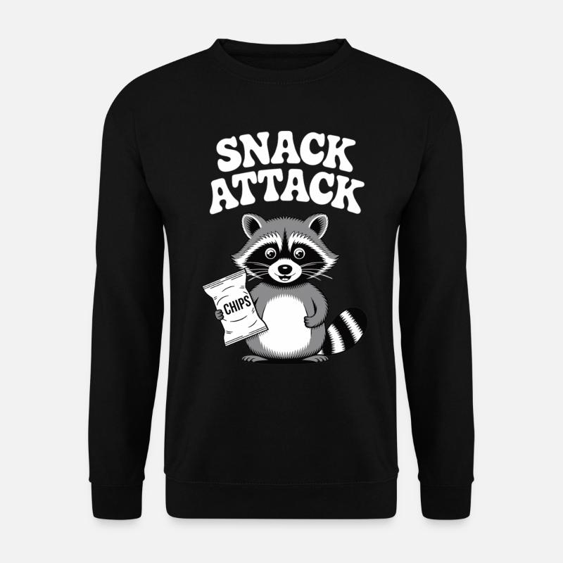 Chips et raton laveur - Sweat-shirt Unisexe - noir