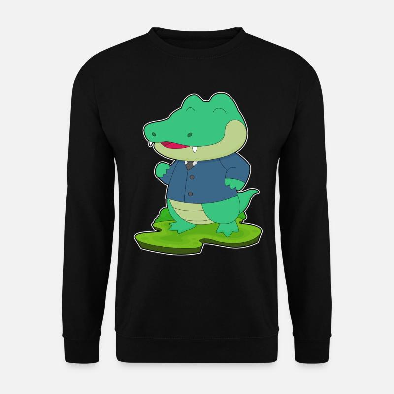 Crocodile Groom Jacket Wedding - Unisex Sweatshirt - black