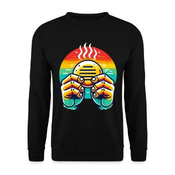 Venezolanische Arepas - Unisex Pullover - Schwarz - Vorne - Alina (178cm) & Michal (187cm)